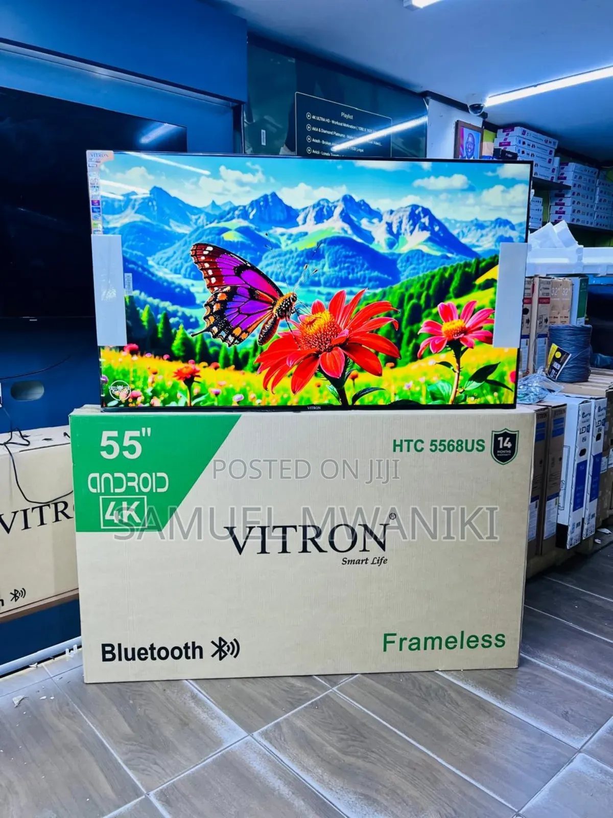 Vitron 55" Smart Android Tv Uhd Voice Command Integration Bluetooth