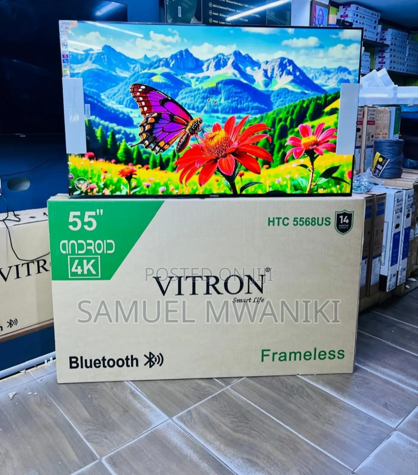 Vitron 55" Smart Android Tv Uhd Voice Command Integration Bluetooth