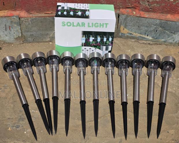 12 Pack Stainless Steel Solar Garden Lights Outdoor Waterproof Led