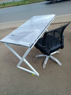 Office Table and Mesh Chair