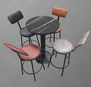 Metal Bar Stools, Round Counter Bar Stools 4 Piece - thumbnail 2