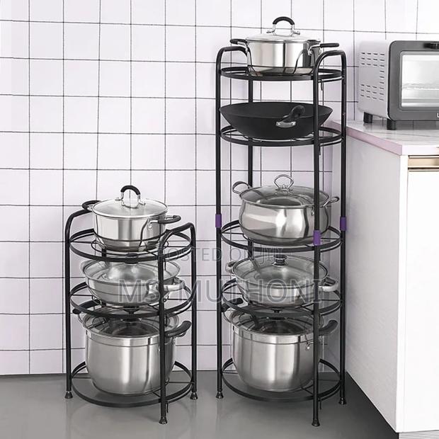 5 Tier Corner Shelf, Large Storage Space Pot Rack Stand - main view