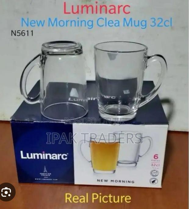 *Set of 6 Luminarc Clear Glasses