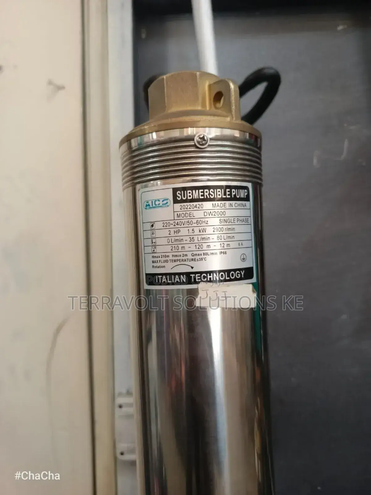 210m Aico 2hp Submersible Water Pump