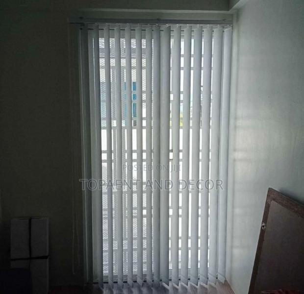 Unique Patterned Vertical Blinds for Living Spaces