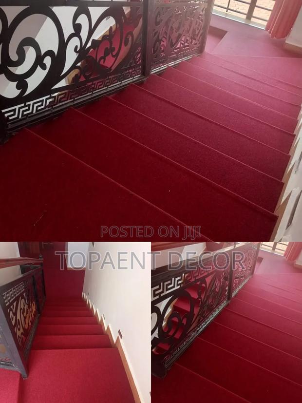 Red Step Into Comfort Wall to Wall Delta Staircase Carpets
