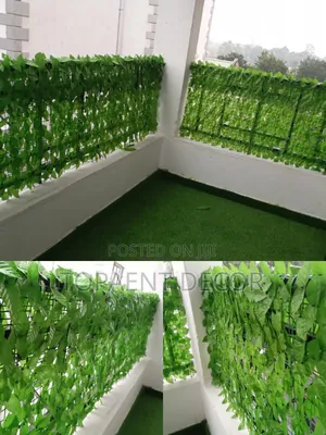 Balcony Privacy With Leafy Artificial Plants