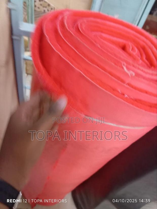 Red Vinyl Loop Spaghetti Antislip PVC Mats - main view