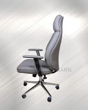 Grey Executive Leather Office Chair (Plush) — Offer Valid This Week
