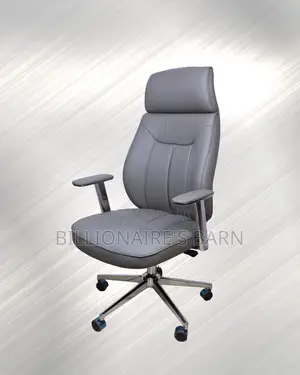 Grey Executive Leather Office Chair (Plush) — Offer Valid This Week