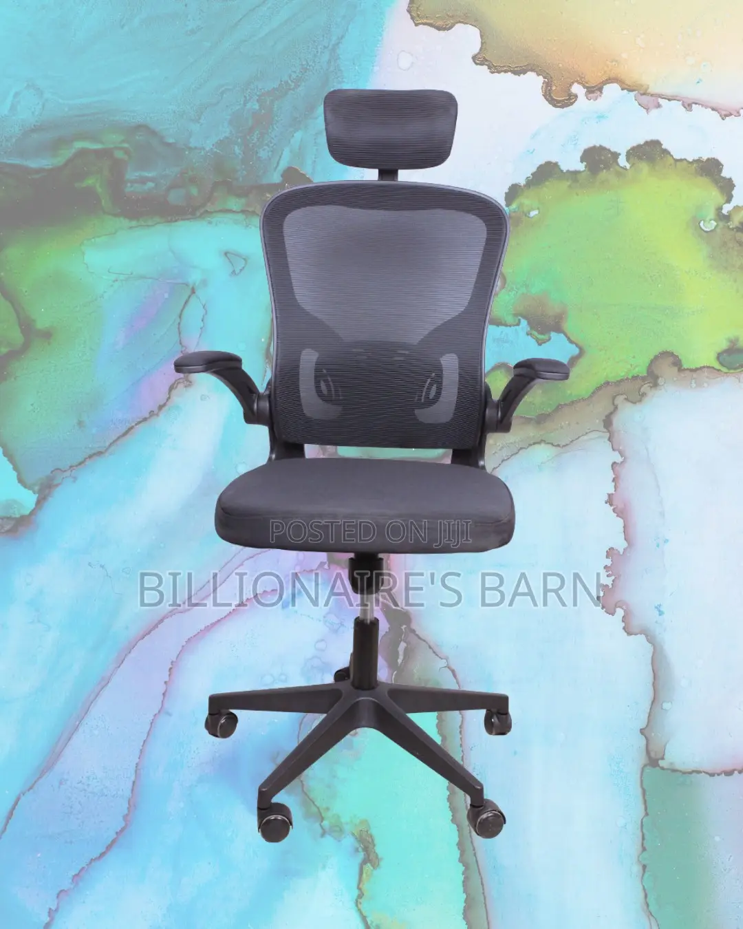 Adjustable Grey Ergonomic Office Chair — Relieves Lower Back Pressure