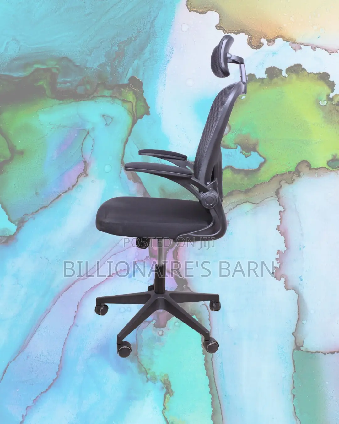 Adjustable Grey Ergonomic Office Chair — Relieves Lower Back Pressure