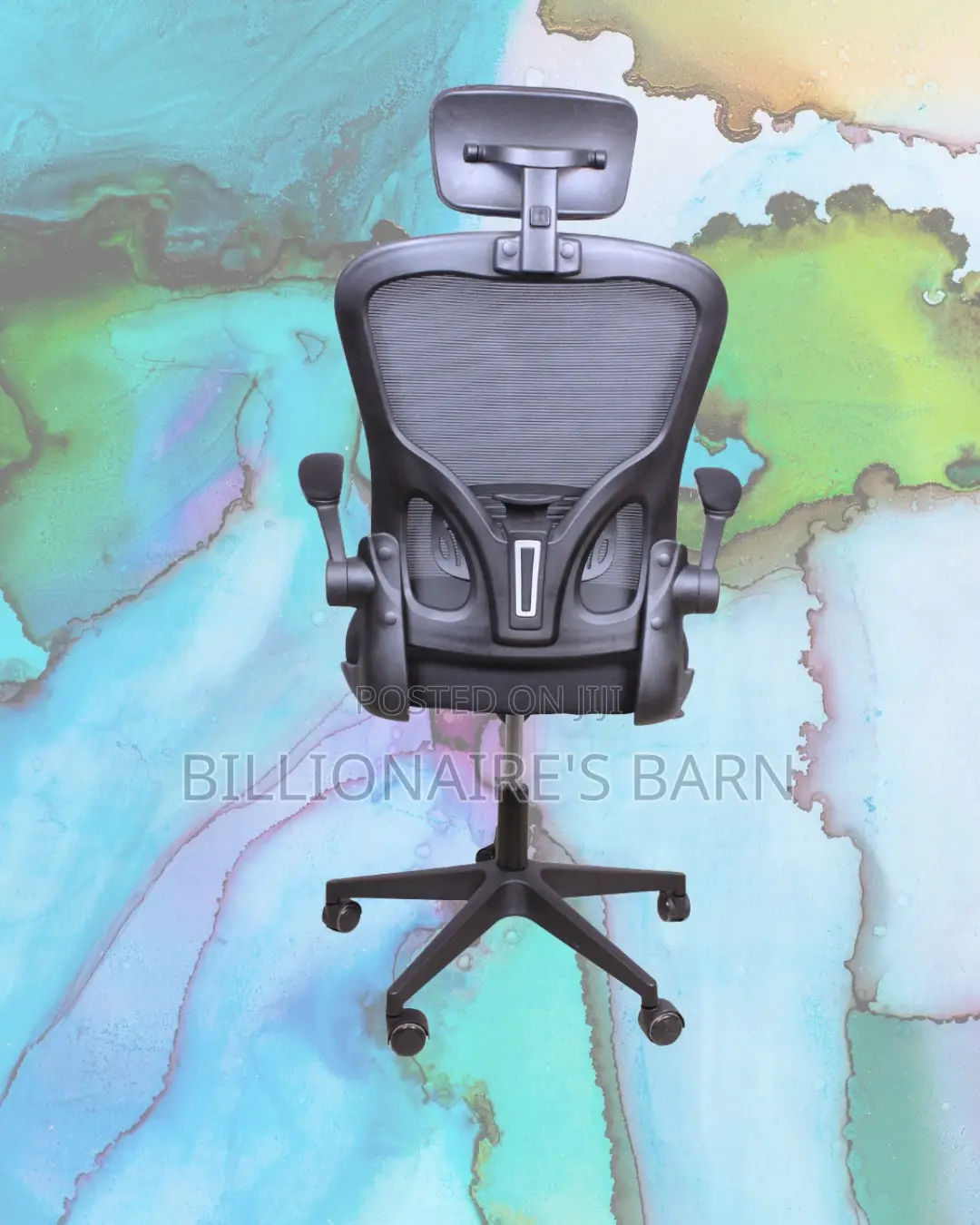 Adjustable Grey Ergonomic Office Chair — Relieves Lower Back Pressure