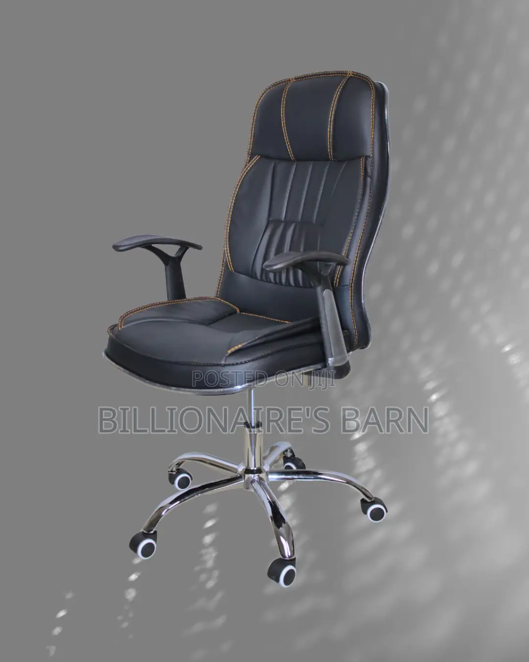 Executive Leather Office Chair | Ergonomic Padded Armrests
