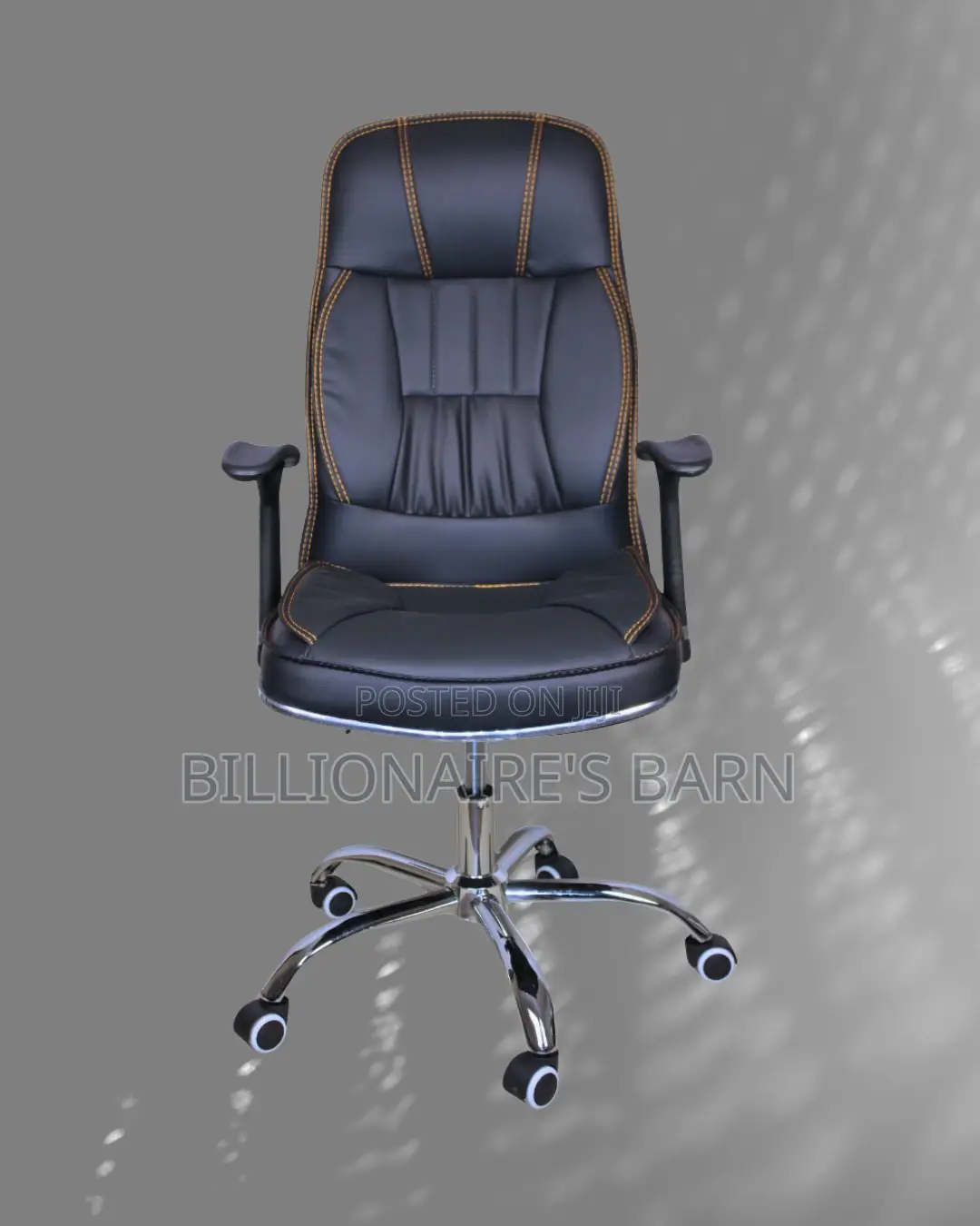 Executive Leather Office Chair | Ergonomic Padded Armrests