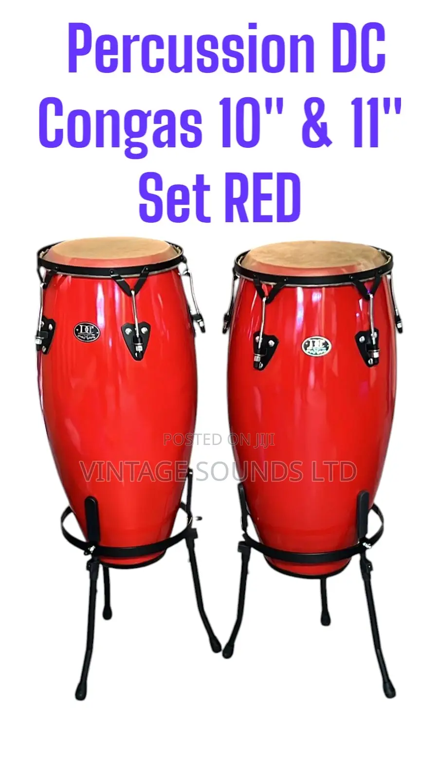 Dc Conga Drum Set ( Red )