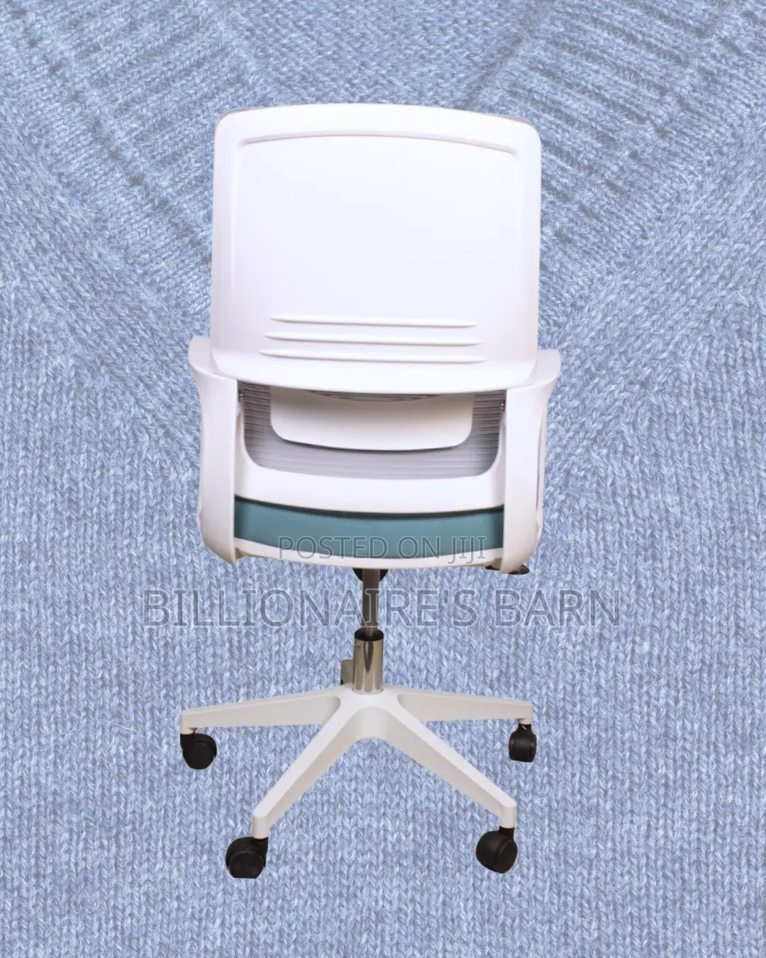 White Ergonomic Mesh Office Chair | Adjustable Headrest Support