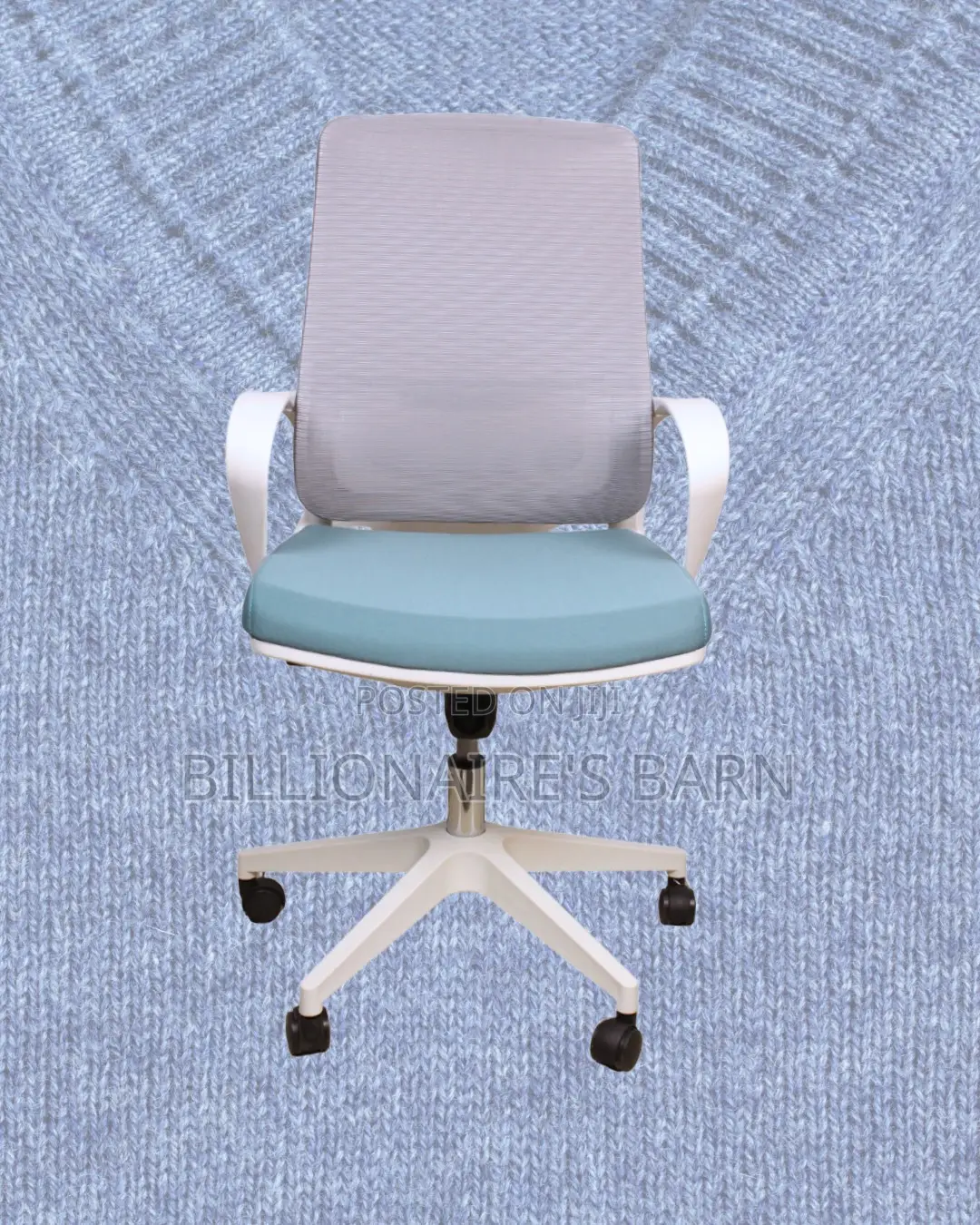 White Ergonomic Mesh Office Chair | Adjustable Headrest Support