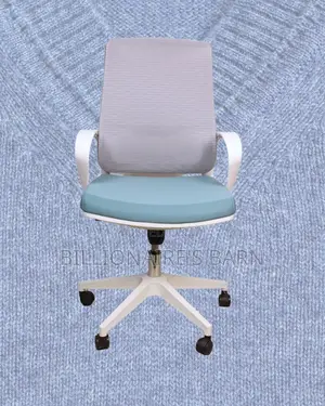 White Ergonomic Mesh Office Chair | Adjustable Headrest Support