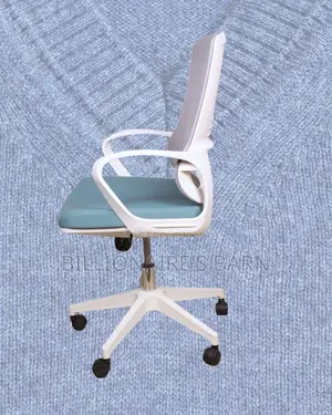 White Ergonomic Mesh Office Chair | Adjustable Headrest Support