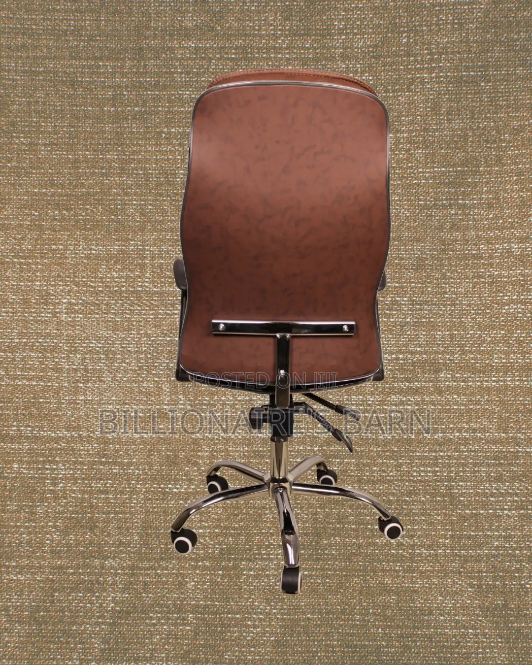 Quiet-Roll Ergonomic Executive Leather Chair — Strong Stable Base