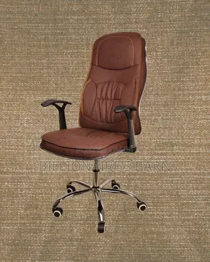 Quiet-Roll Ergonomic Executive Leather Chair — Strong Stable Base
