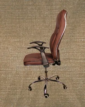 Quiet-Roll Ergonomic Executive Leather Chair — Strong Stable Base