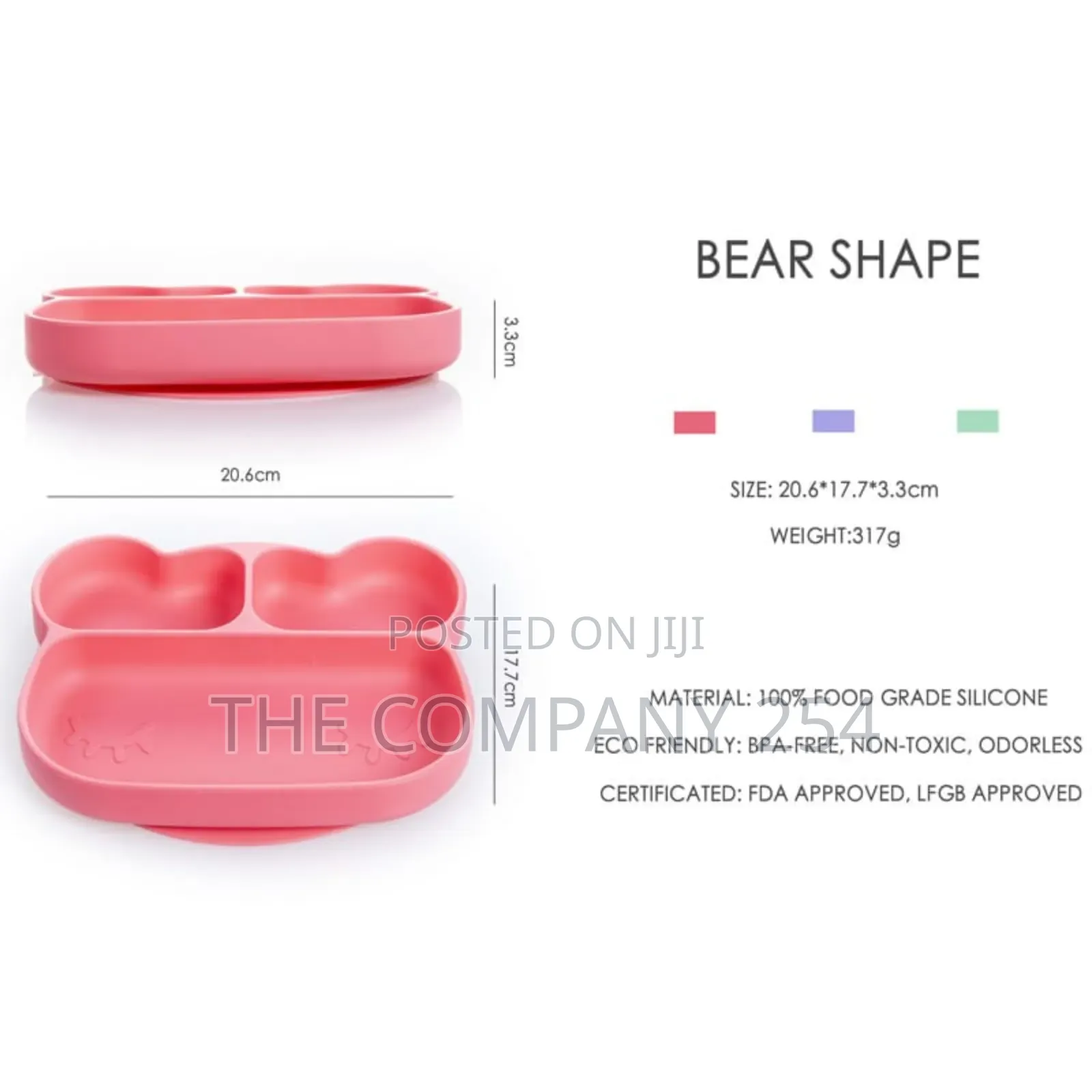 *Silicone Stickie Plate No Spill Snack Bowl Or Baby Feeding Training
