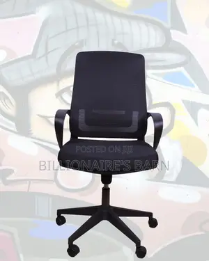 Premium Black Ergonomic Mesh Office Chair — Smooth-Rolling Mobility