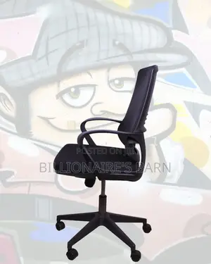 Premium Black Ergonomic Mesh Office Chair — Smooth-Rolling Mobility