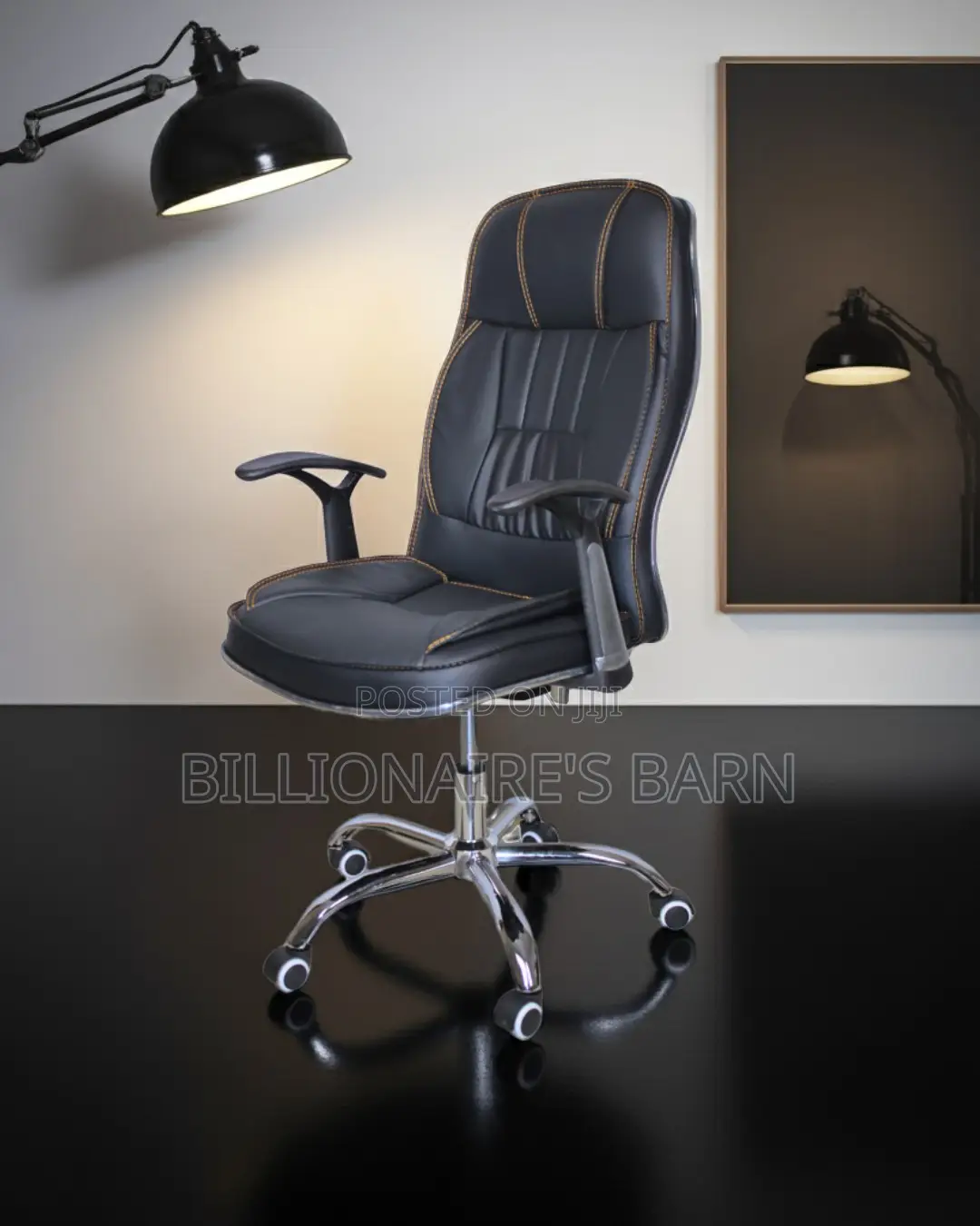 Breathable Executive Leather Office Chair | Steel Frame