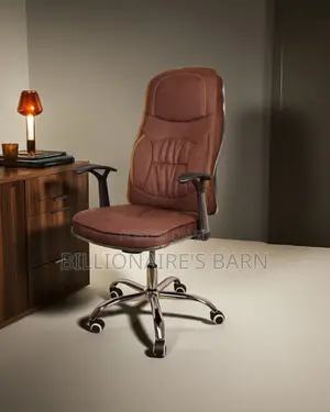 Premium Ergonomic Executive Leather Chair — Fits Compact Office Spaces