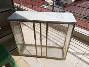 Console Table. Gold and White Top. - thumbnail 2