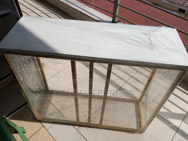 Console Table. Gold and White Top. - thumbnail 3