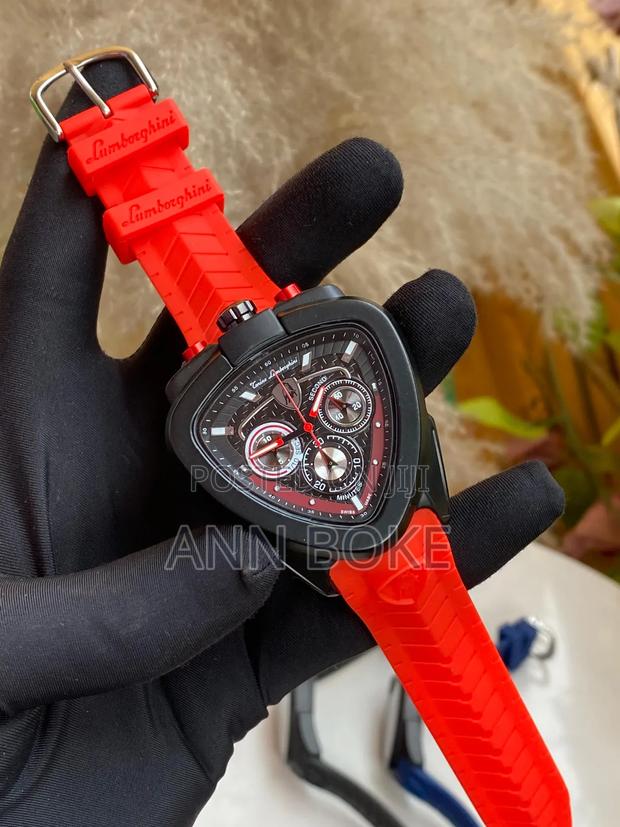 *Lamborghini Chronograph Gents Watch Silicone/Rubber Straps - thumbnail 7