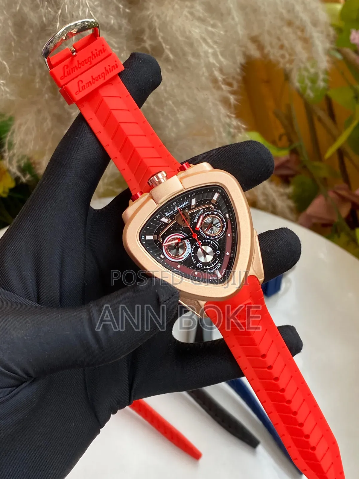 *Lamborghini Chronograph Gents Watch Silicone/Rubber Straps