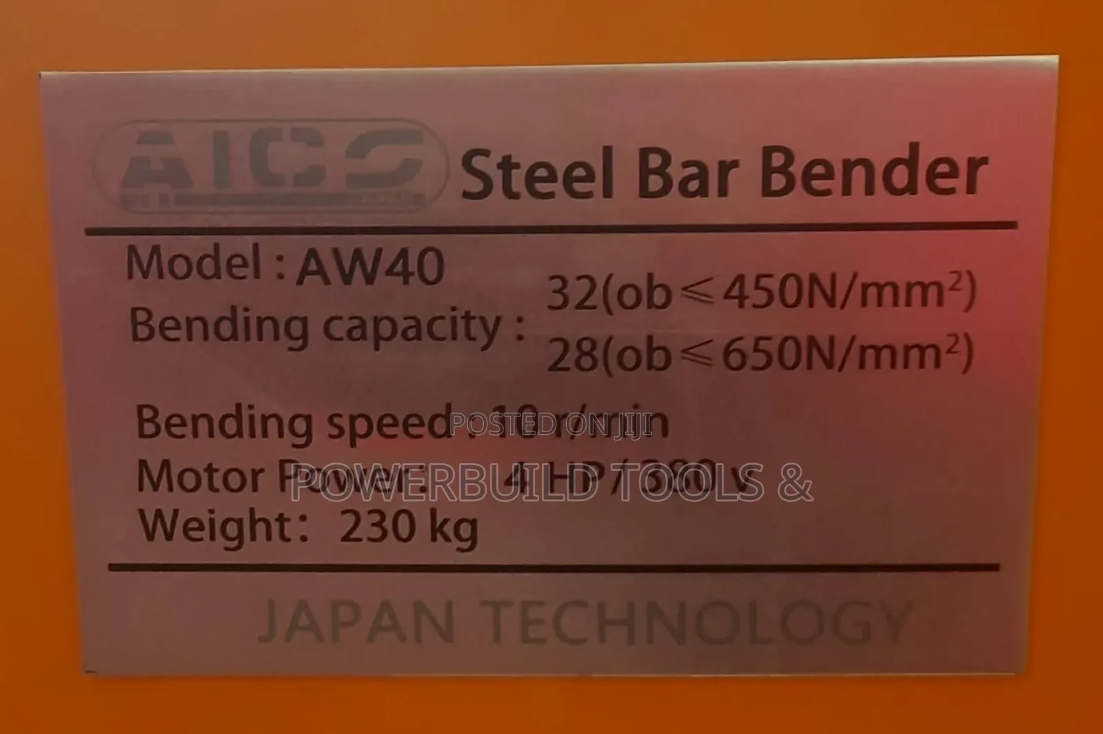 Aico Steel Bar Bender Machine/ Rebar Bending Machine
