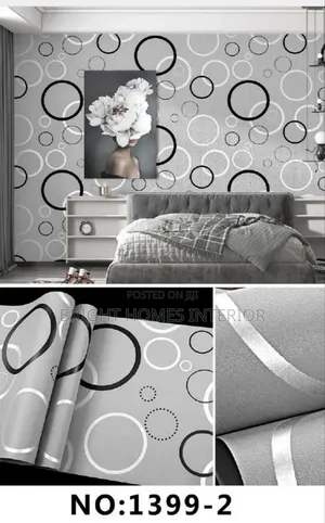 Grey Bubble Like Wallpaper That Provide a Cool Look