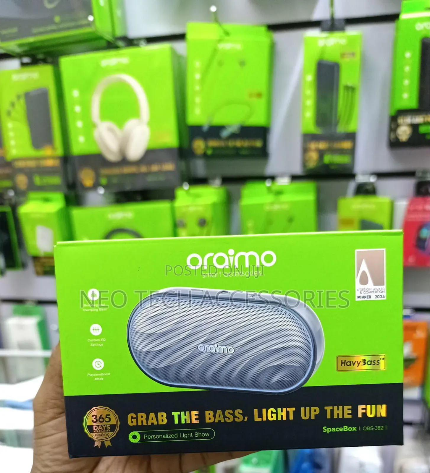 Oraimo 8w Spacebox Portable Wireless Speaker With a Lanyard