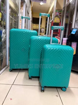Mint Green Rubber Suitcase Set 3in 1 Size 29