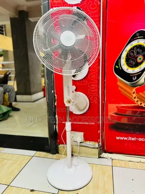 Itel Electric Standing Fan 16inch 7blade Silent Comfort