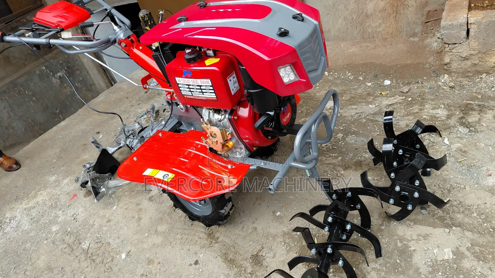 Agricultural Power Tiller 10hp With Tilling Accessory Keystart Option