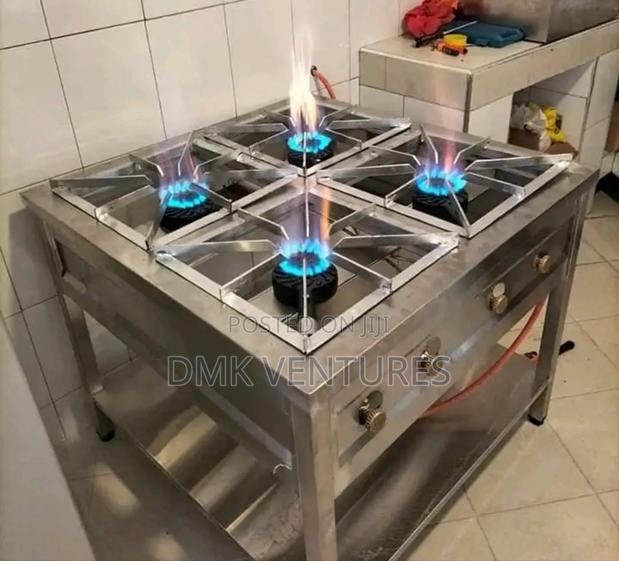 Extravagant Square Stainless Four Burners Gas Cooker