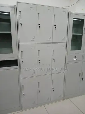 9-Locker Heavy-Duty Metal Locker Cabinet Multi-Compartment