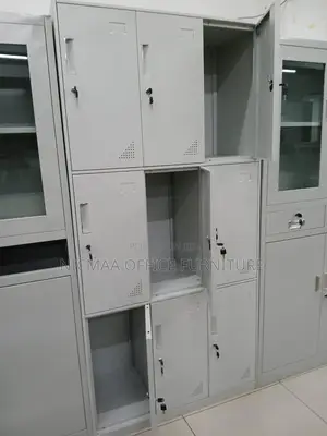 9-Locker Heavy-Duty Metal Locker Cabinet Multi-Compartment