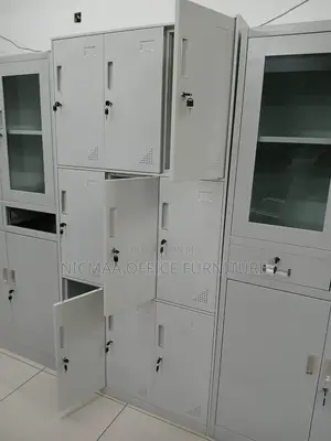 9-Locker Heavy-Duty Metal Locker Cabinet Multi-Compartment