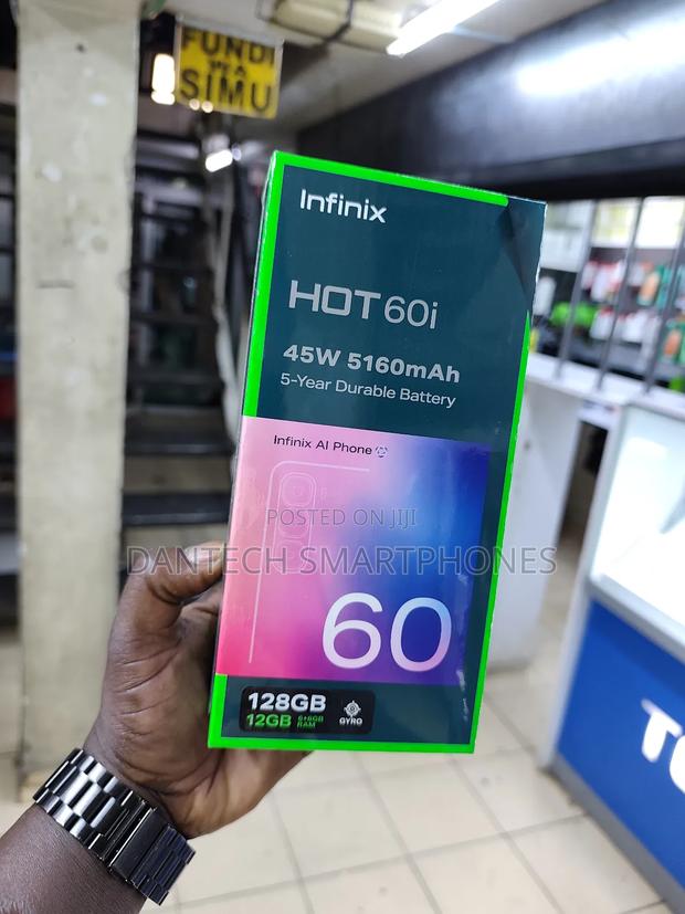 New Infinix Hot 60i 128 GB Silver - thumbnail 3