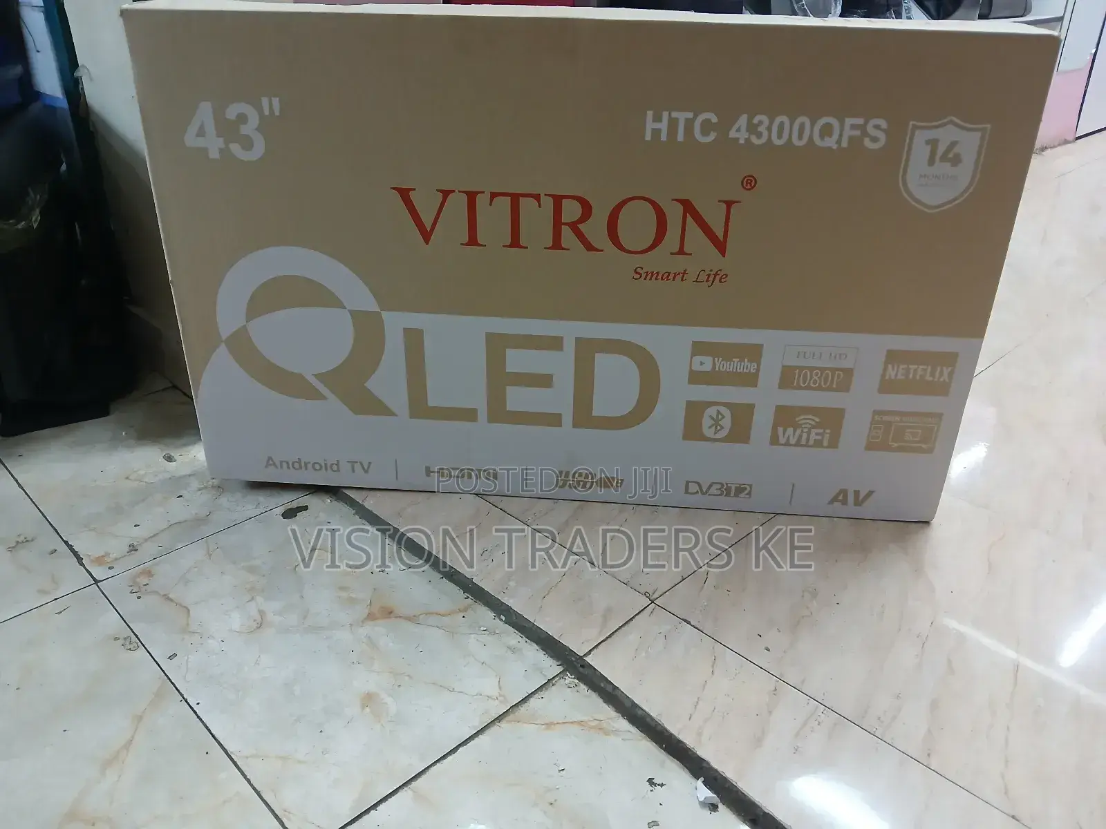 Vitron 43 Inches Smart Qled Frameless Tv Full Hd With Bluetooth