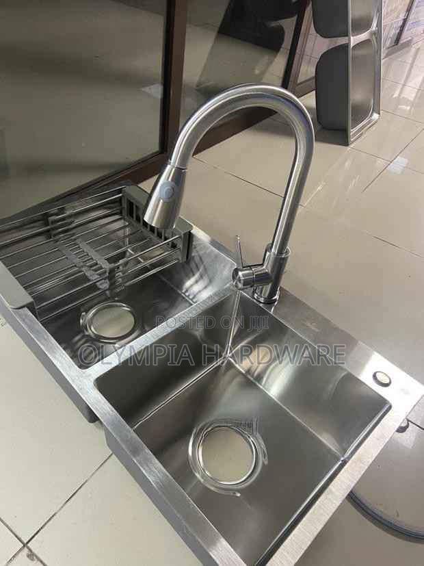 Kitchen Sink + Mixer Tap (Silver Set)