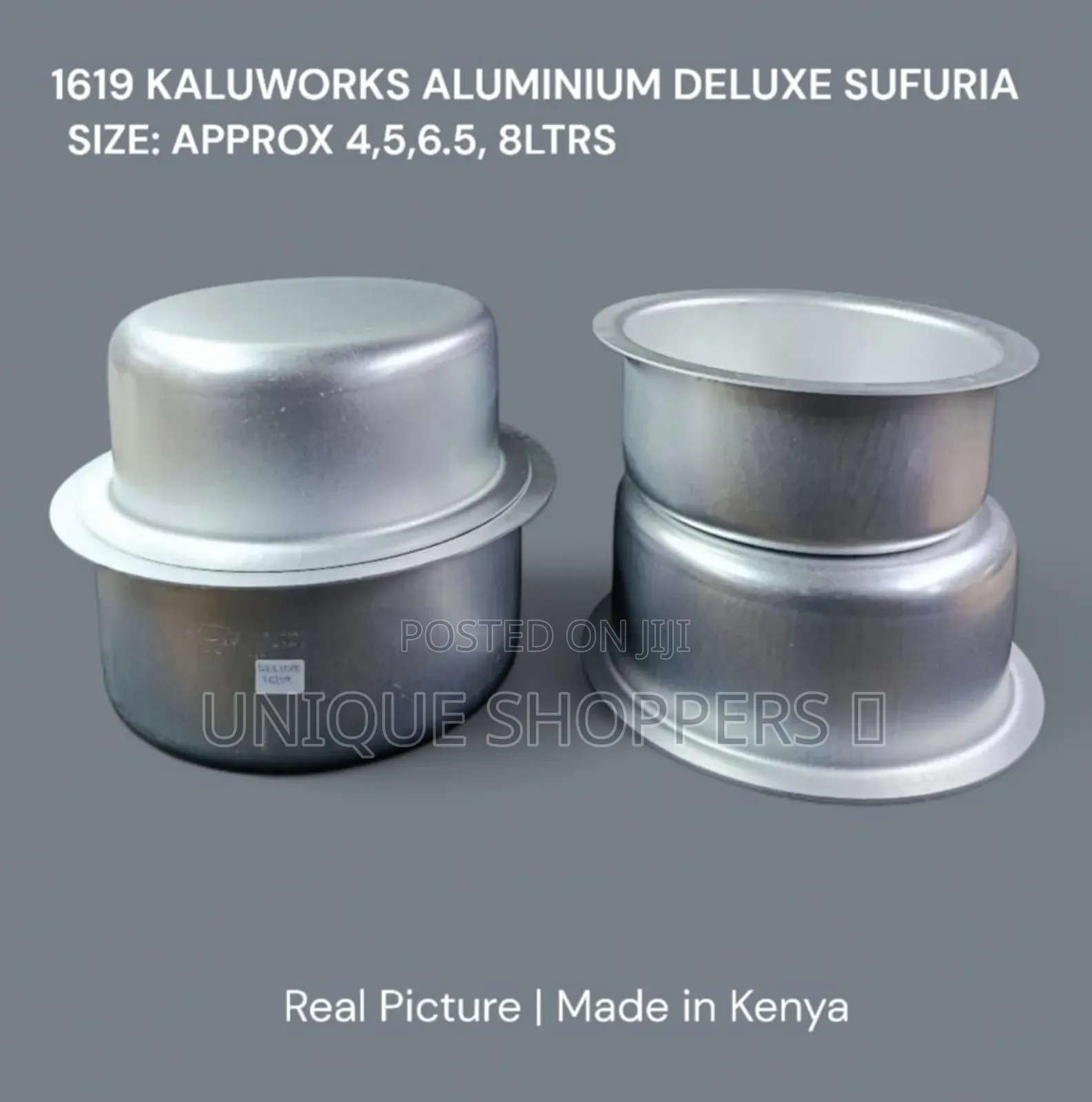 Kaluworks Deluxe Aluminium Sufuria – 4pcs Set